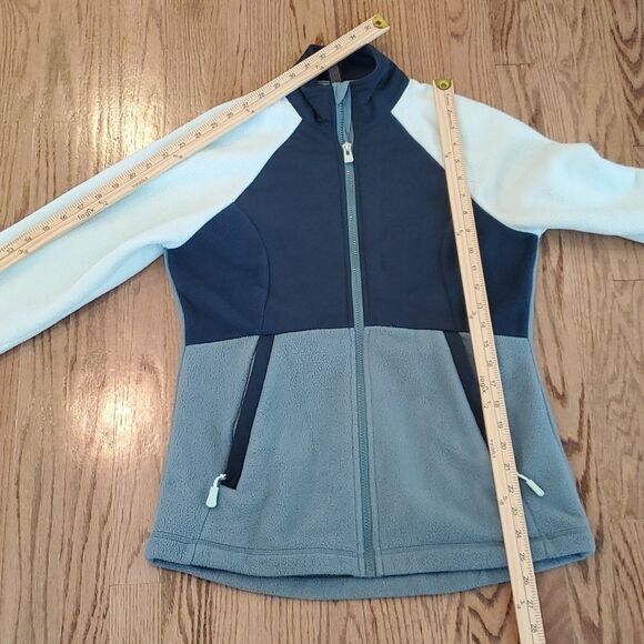 ALL IN MOTION POLARTEC GREEN FLEECE JACKET SIZE SMALL COLORBLOCK - Picture 8 of 9